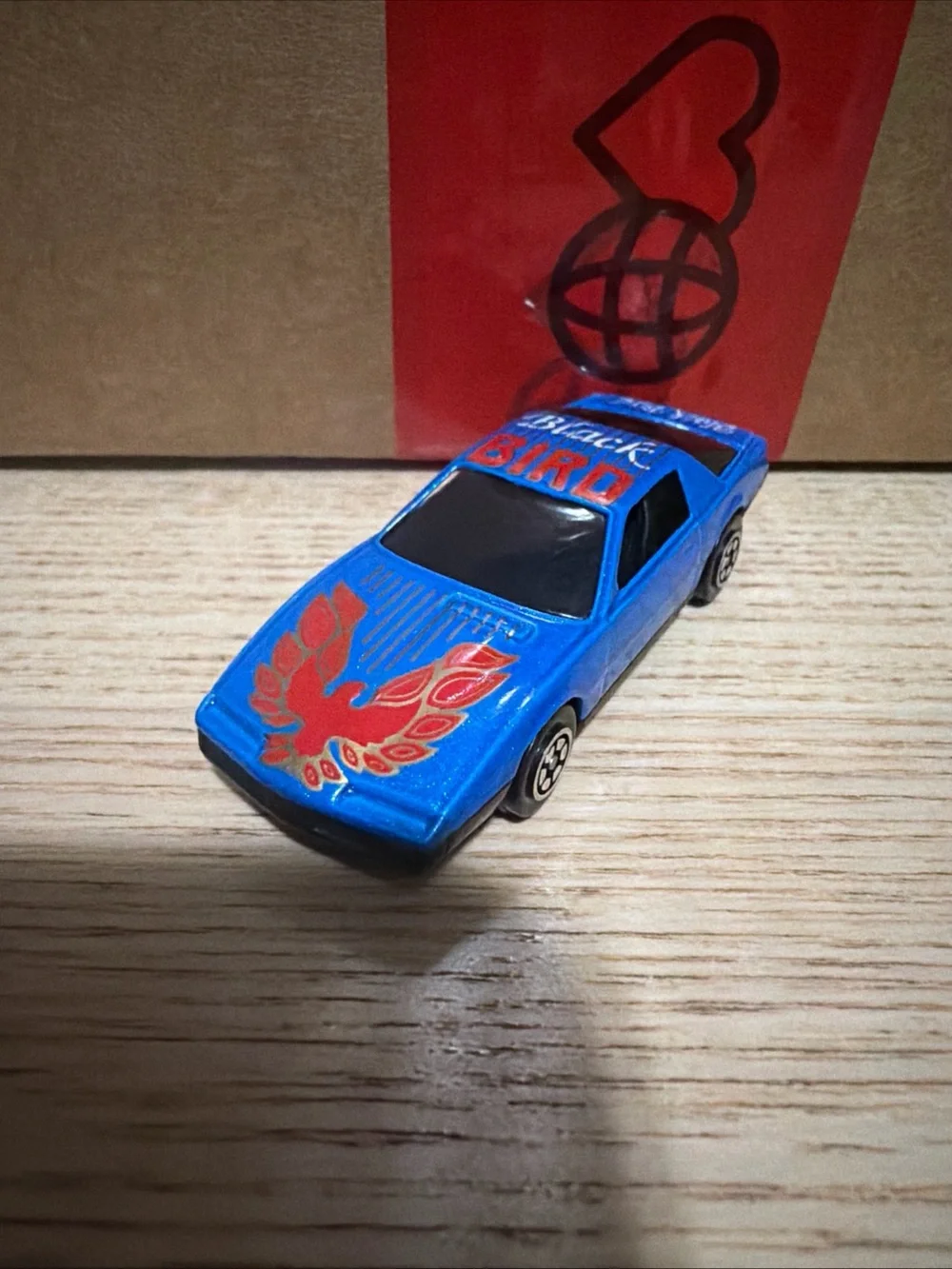 Vintage Yat Ming Blue Sports Car Black Bird Collectible Rare
